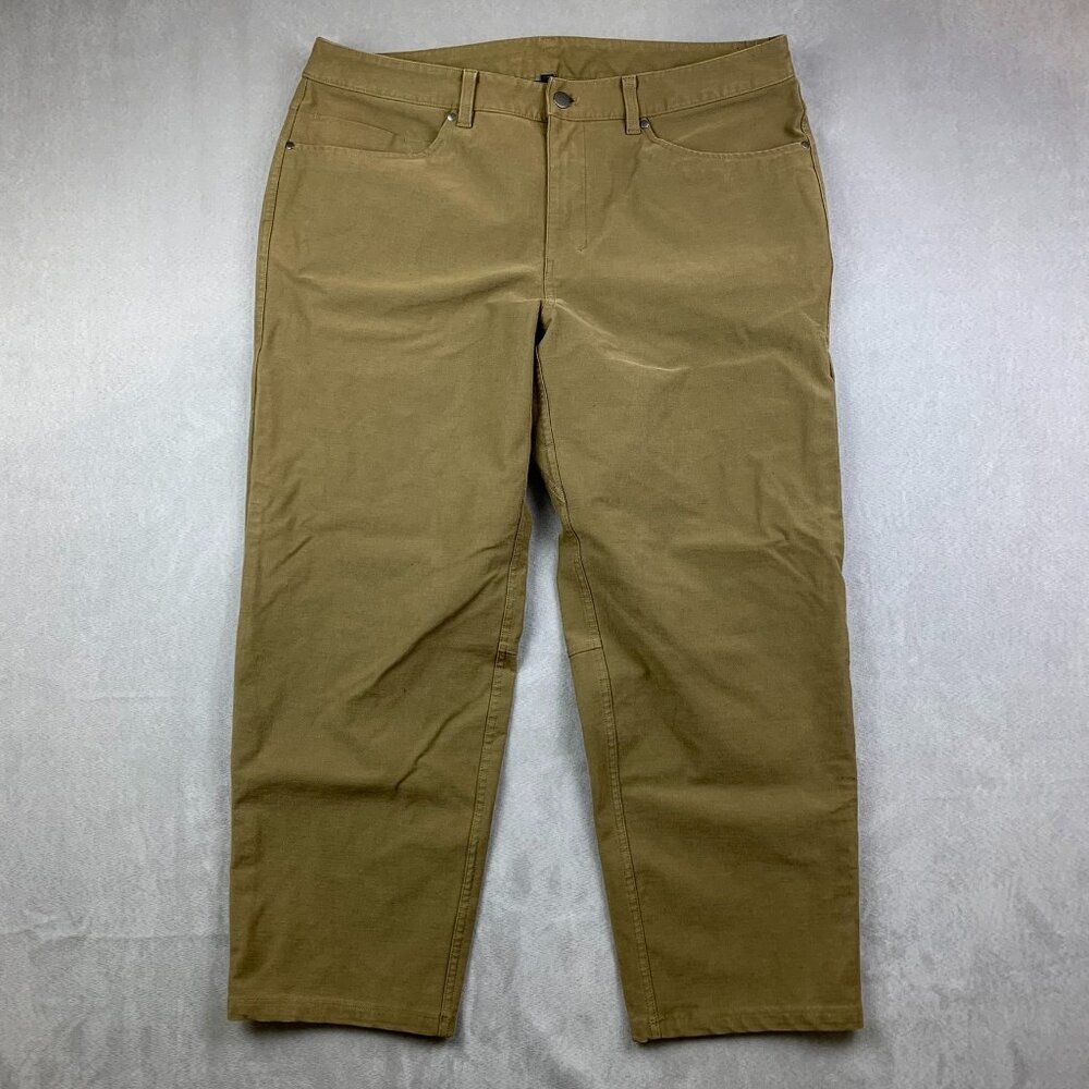 Lululemon Mens Pants 36 Beige Jeans ABC Relaxed-Fit Crop Pant Utilitech 36x26